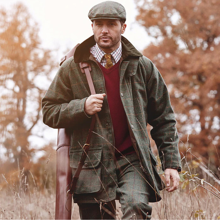 2023 Alan Paine Mens Rutland Tweed Waterproof Shotting Coat